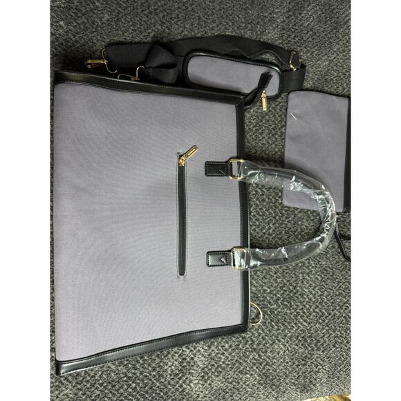 LOVEVOOK Laptop Tote Bag for Women 15.6" Office Work Bag Canvas/Haze Blue - Picture 7 of 13